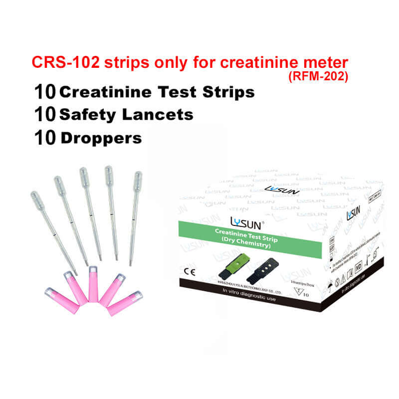 Lysun Creatinine Meter RFM-202 Rapid Test Renal Function Analyzer with strips Portable Blood Creatinine test