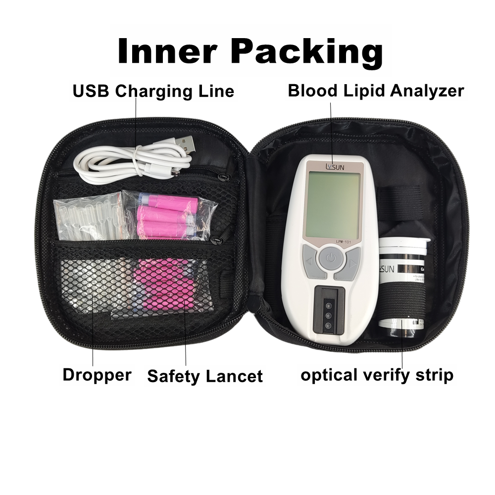 4-in-1 Lipid Monitor HDL LDL Triglycerides Cholesterol Household Medical Cholesterol Meter with Free Lancets