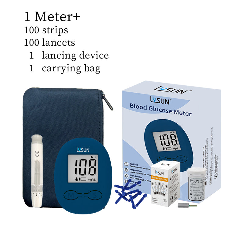 Lysun BGM-103 Blood Glucose Meter kit with 50/100pcs Test Strips Lancets Blood Sugar Monitor Diabetes Test Machine personal health care