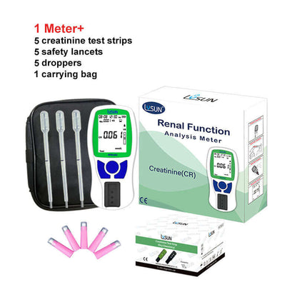 Lysun Creatinine Meter RFM-202 Rapid Test Renal Function Analyzer with strips Portable Blood Creatinine test