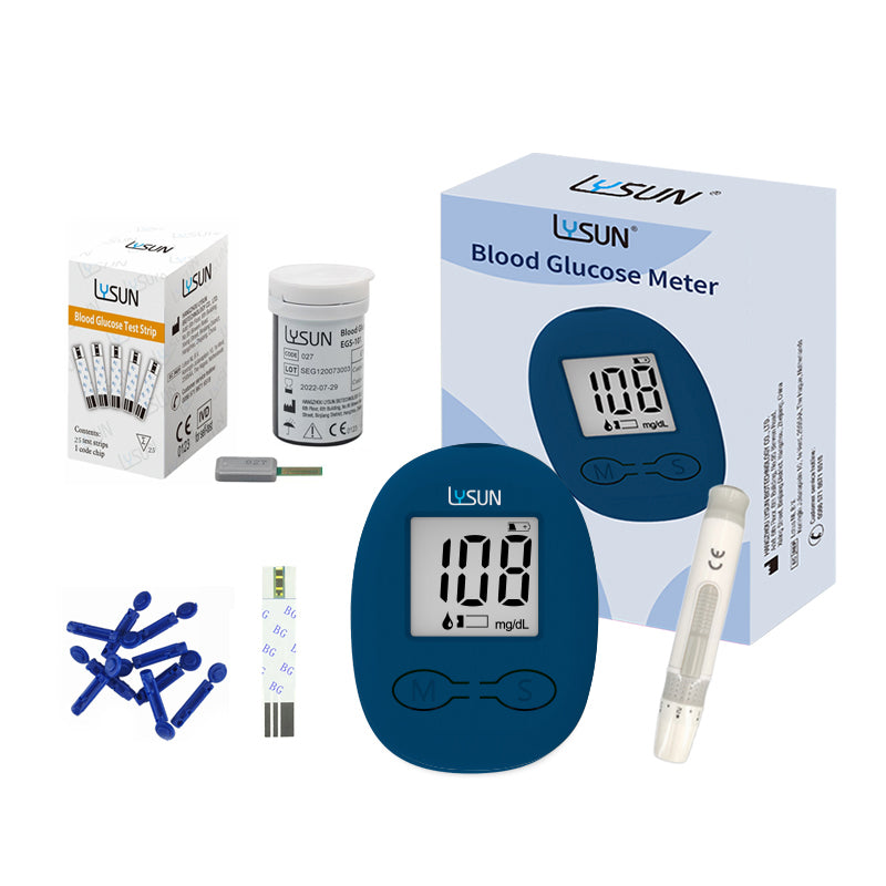 Lysun BGM-103 Blood Glucose Meter kit with 50/100pcs Test Strips Lancets Blood Sugar Monitor Diabetes Test Machine personal health care