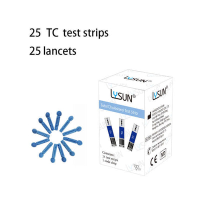 LYSUN Multifunction Blood Glucose Uric Acid Blood Ketone Cholesterol Meter BG TC UA KT Test Strip Diabetes Test Kit With Lancets