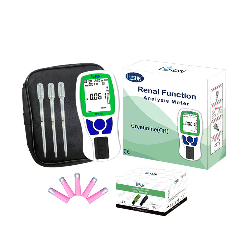 2023 New Creatinine Meter Lysun RFM-202 Rapid Test Renal Function Analyzer with strips Portable Blood Creatinine test