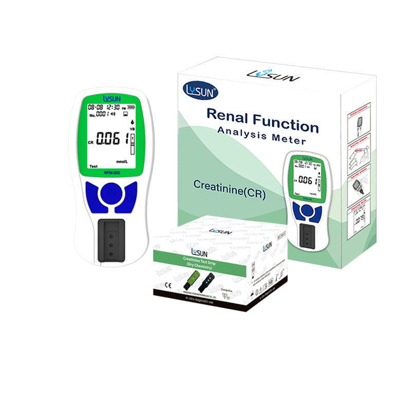 2023 New Creatinine Meter Lysun RFM-202 Rapid Test Renal Function Analyzer with strips Portable Blood Creatinine test