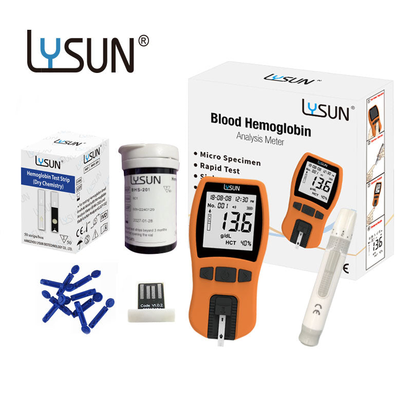 Lysun POCT Siphon Method Hemoglobin Analyser Fast Blood Testing Hemoglobin Meter BHM-202(No Batteries)