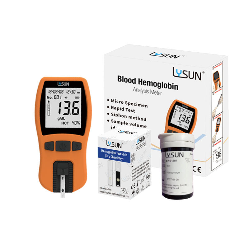 Lysun POCT Siphon Method Hemoglobin Analyser Fast Blood Testing Hemoglobin Meter BHM-202(No Batteries)