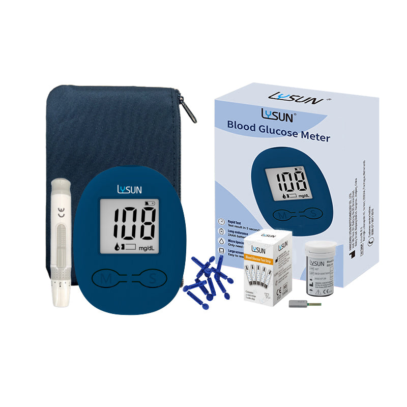 Lysun BGM-103 Blood Glucose Meter kit with 50/100pcs Test Strips Lancets Blood Sugar Monitor Diabetes Test Machine personal health care