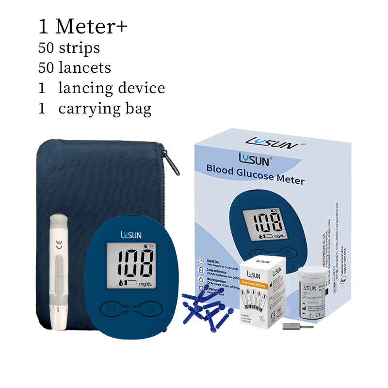 Lysun BGM-103 Blood Glucose Meter kit with 50/100pcs Test Strips Lancets Blood Sugar Monitor Diabetes Test Machine personal health care