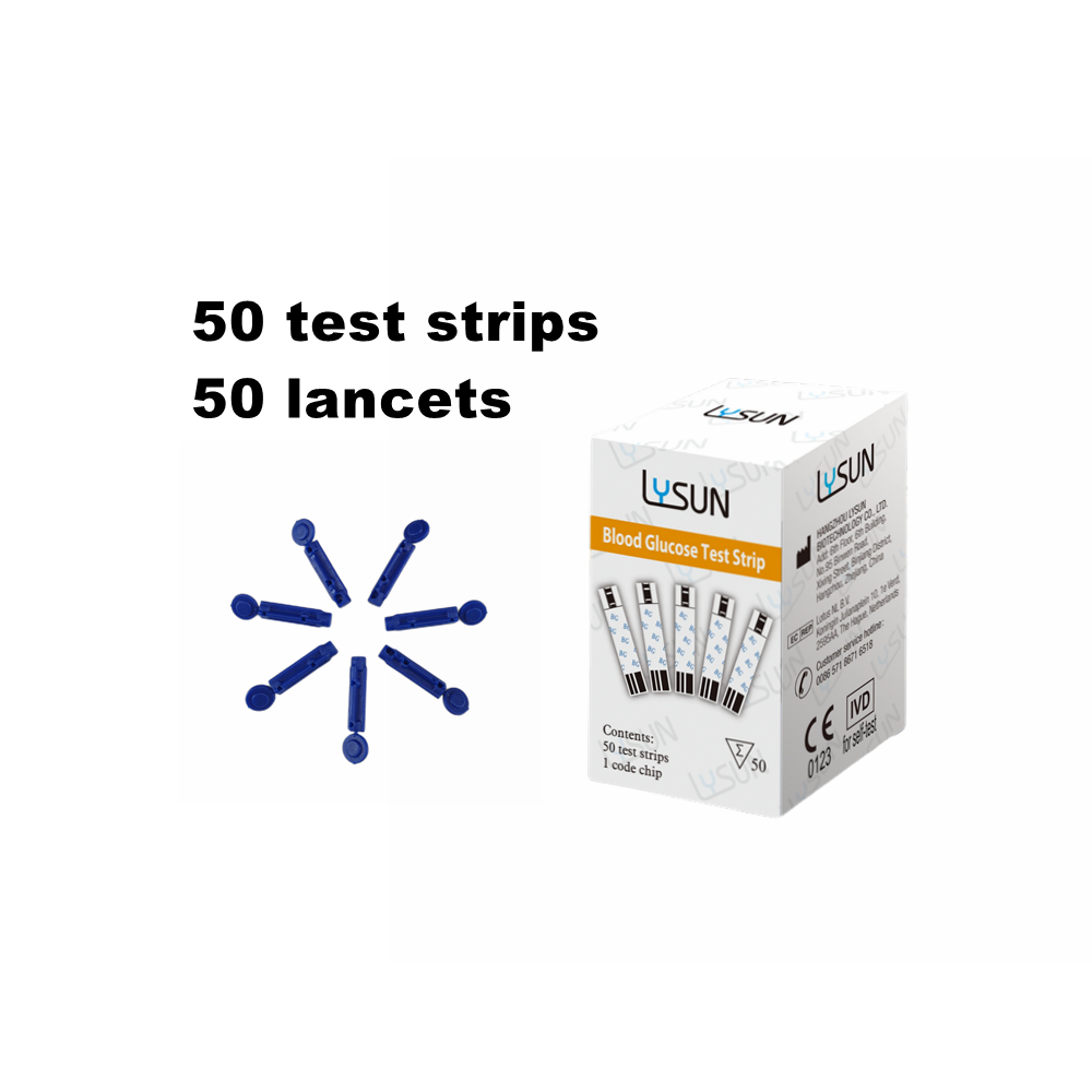 Lysun BGM-103 Blood Glucose Meter kit with 50/100pcs Test Strips Lancets Blood Sugar Monitor Diabetes Test Machine personal health care