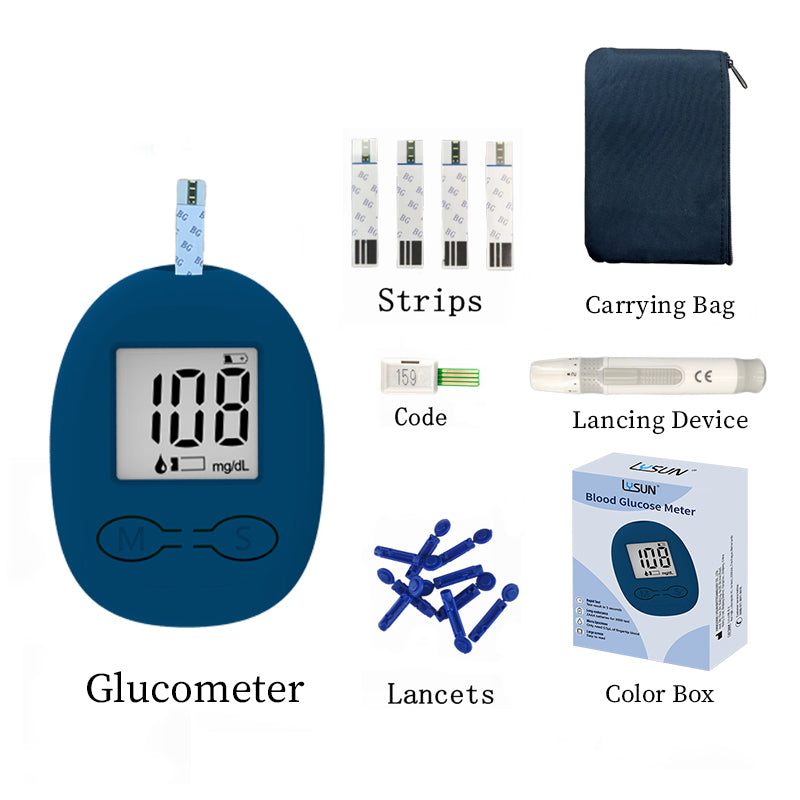 Lysun BGM-103 Blood Glucose Meter kit with 50/100pcs Test Strips Lancets Blood Sugar Monitor Diabetes Test Machine personal health care