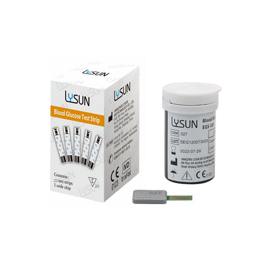 100pcs for BGM-101/BGM-102/GUM-101) Lysun Blood Glucose Test Strips and Lancets for Diabetes Tester