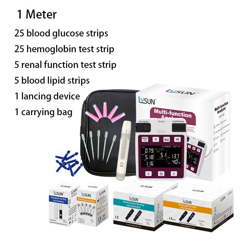 Multi-function Analyzer 11 in 1 Test Machine Blood Glucose Hemoglobin Blood Lipid Renal function Monitor