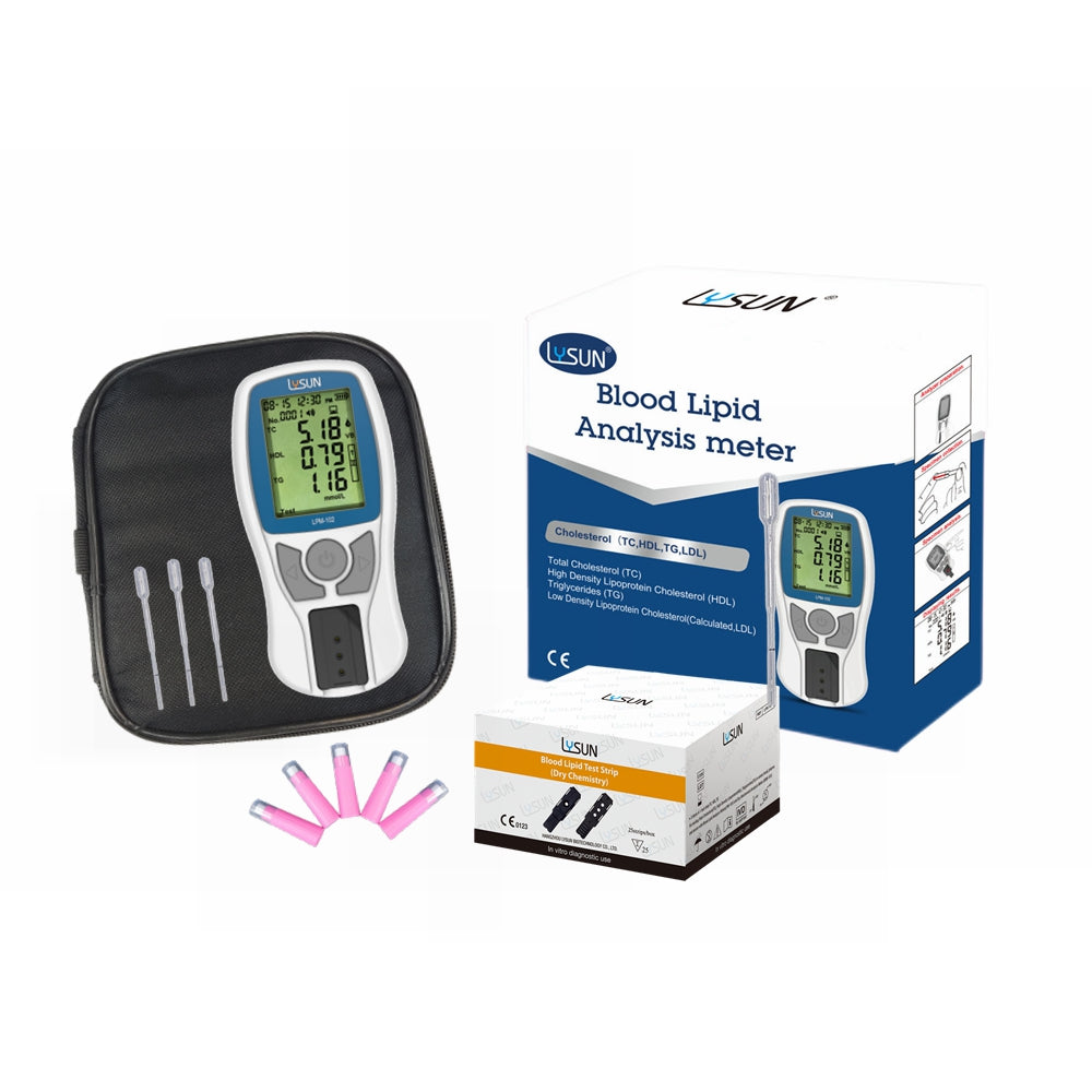 Medical Cholesterol Analysis Meter Blood Lipid 4in1 Medical Analyzer Total Cholesterol ,HDL /LDL & Triglyceride Home Use