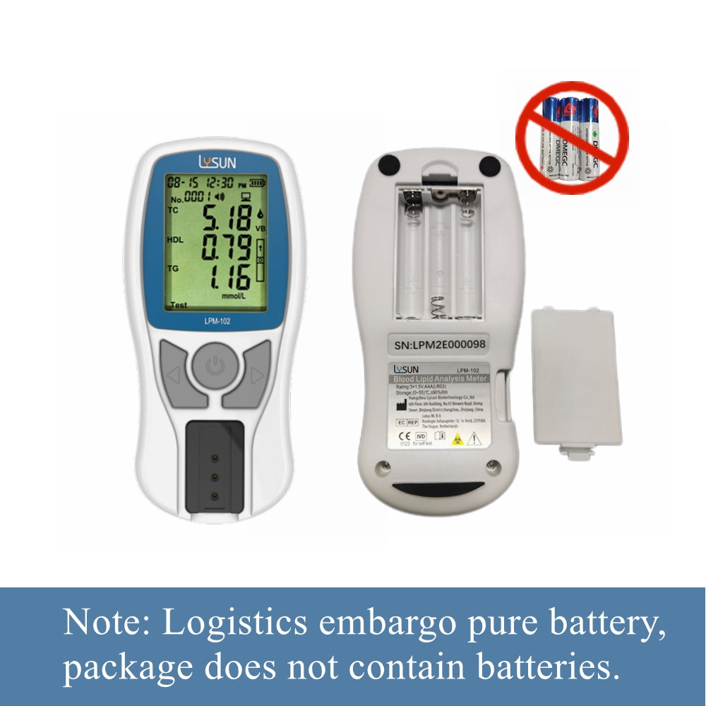 Medical Cholesterol Analysis Meter Blood Lipid 4in1 Medical Analyzer Total Cholesterol ,HDL /LDL & Triglyceride Home Use