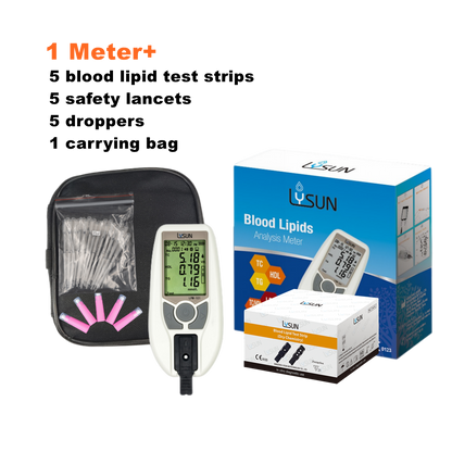 4 in 1 Cholesterol Meter Self Test Blood Lipid Analysis Meter Cholesterol Test HDL/ LDL /TC /TG