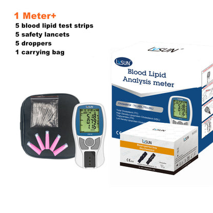Medical Cholesterol Analysis Meter Blood Lipid 4 in 1  Medical Analyzer TC/ HDL/ LDL/ TG Home Use