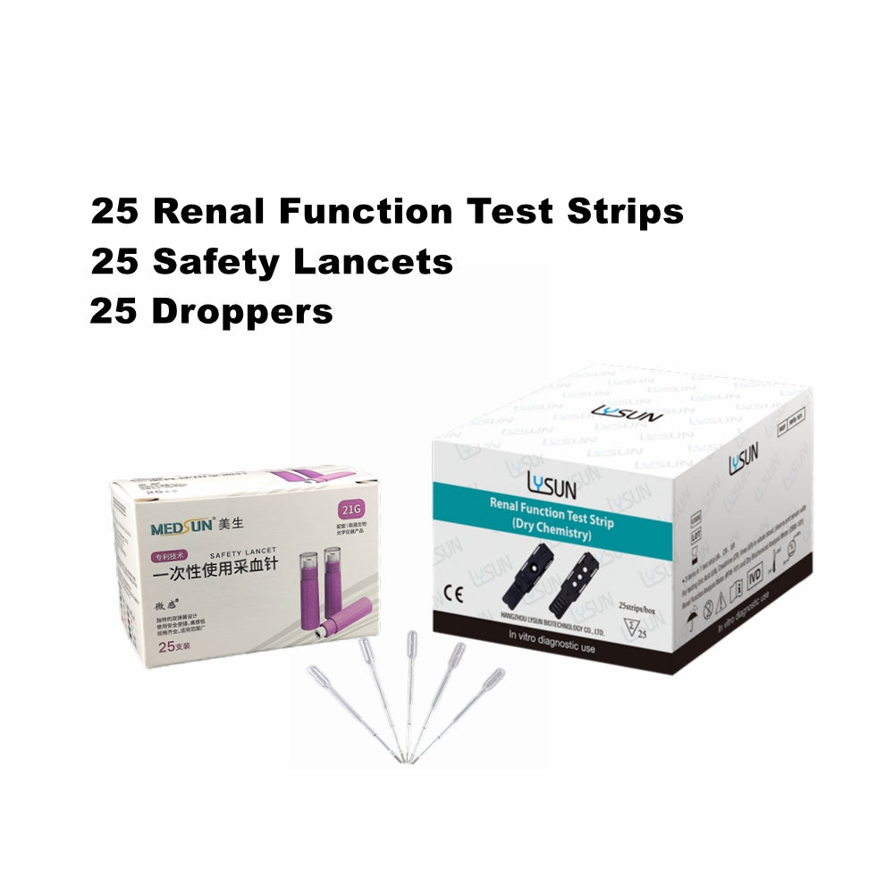 High Accuracy Self-testing  Renal Function Urea /Creatinine  /Uric Acid Test Strip with Free Lancets